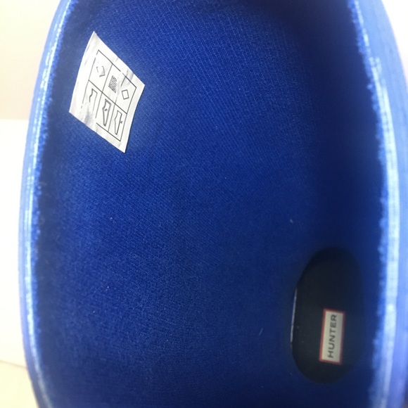Hunter Blue Tall High Rain Boots - Picture 2 of 14